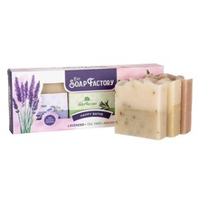 The Soap Factory İpek Serisi Üçlü Sabun Paketi: Lavanta - Çay Ağacı - Argan - 1