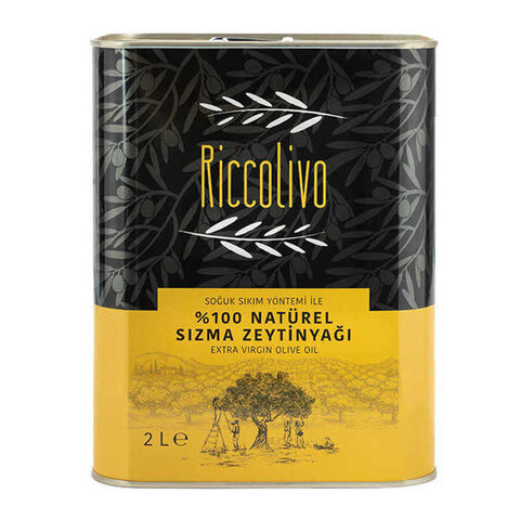 Riccolivo Premium Erken Hasat Soğuk Sıkım Naturel Sızma Zeytinyağı 2 L Teneke - 2
