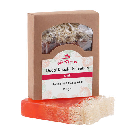 The Soap Factory Doğal Kabak Lifi Çilek Sabunu 120 g - 3