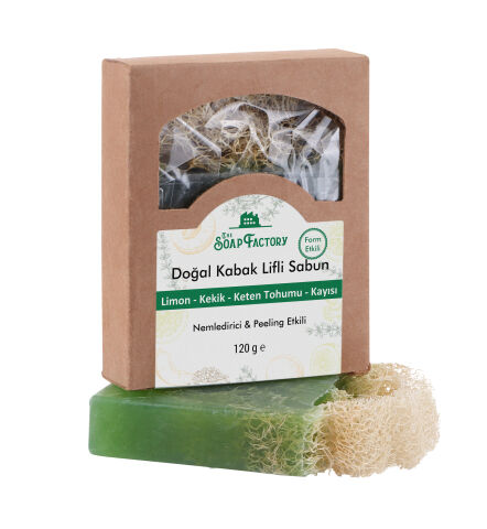 The Soap Factory Doğal Kabak Lifi Limon-Kekik-Keten Tohumu Sabunu 120 g - 3